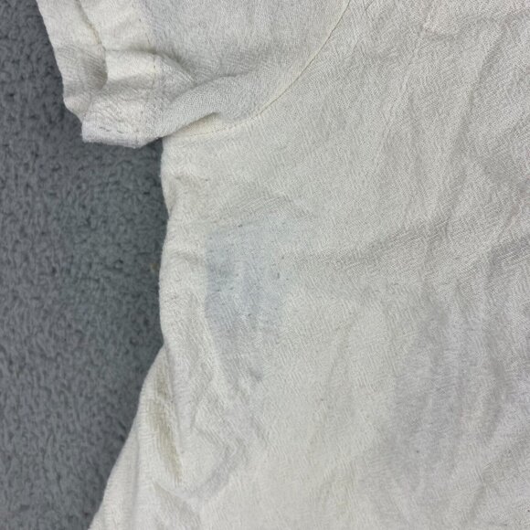 Mexico Lindo Women's Size Large Off White Short Sleeve Blouse - Picture 2 of 7